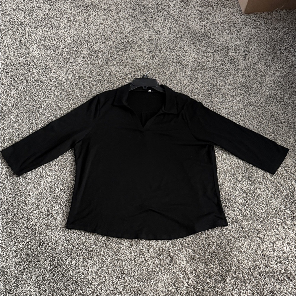 Women’s Black V-Neck Shirt